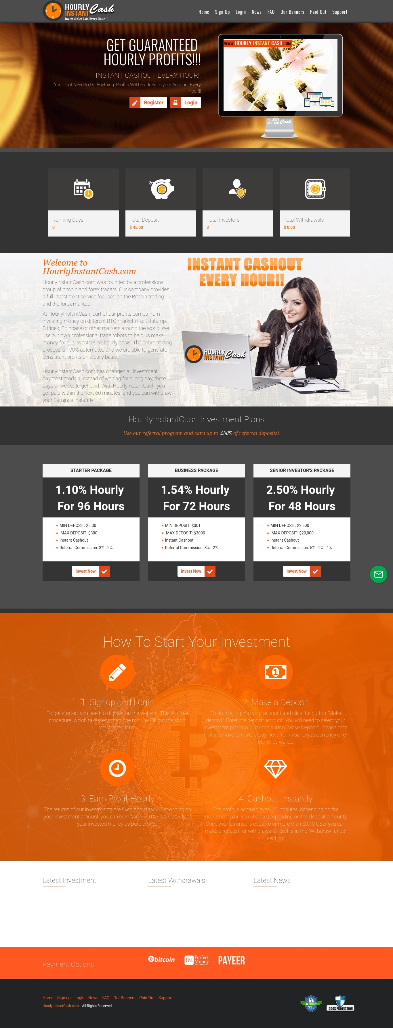 Gaming HYIP project Hourlyinstantcash
