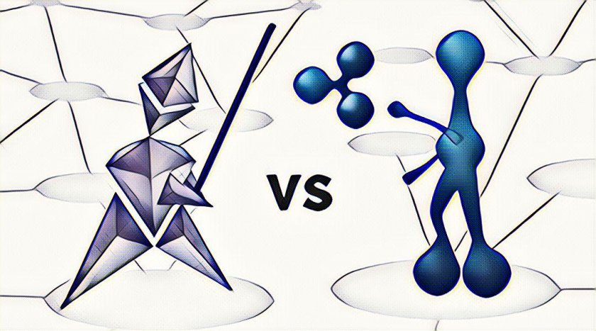 Ethereum pushes Ripple off second place in the cryptocurrency list